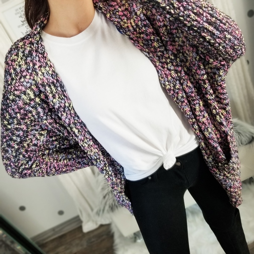 Last1️⃣Fun Dip Colorful Dolman Pocket Cardigan - Picture 4 of 12